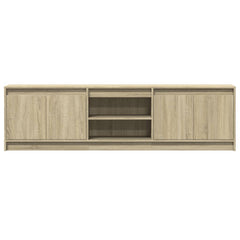 TV Cabinet with LED 180x34x50 cm Engineered Wood Sonoma oak