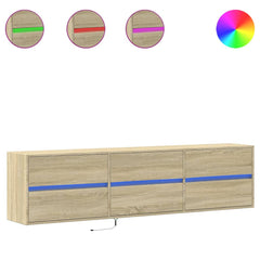 TV Wall Cabinet with LED 180x31x45 cm Sonoma oak