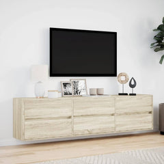 TV Wall Cabinet with LED 180x31x45 cm Sonoma oak
