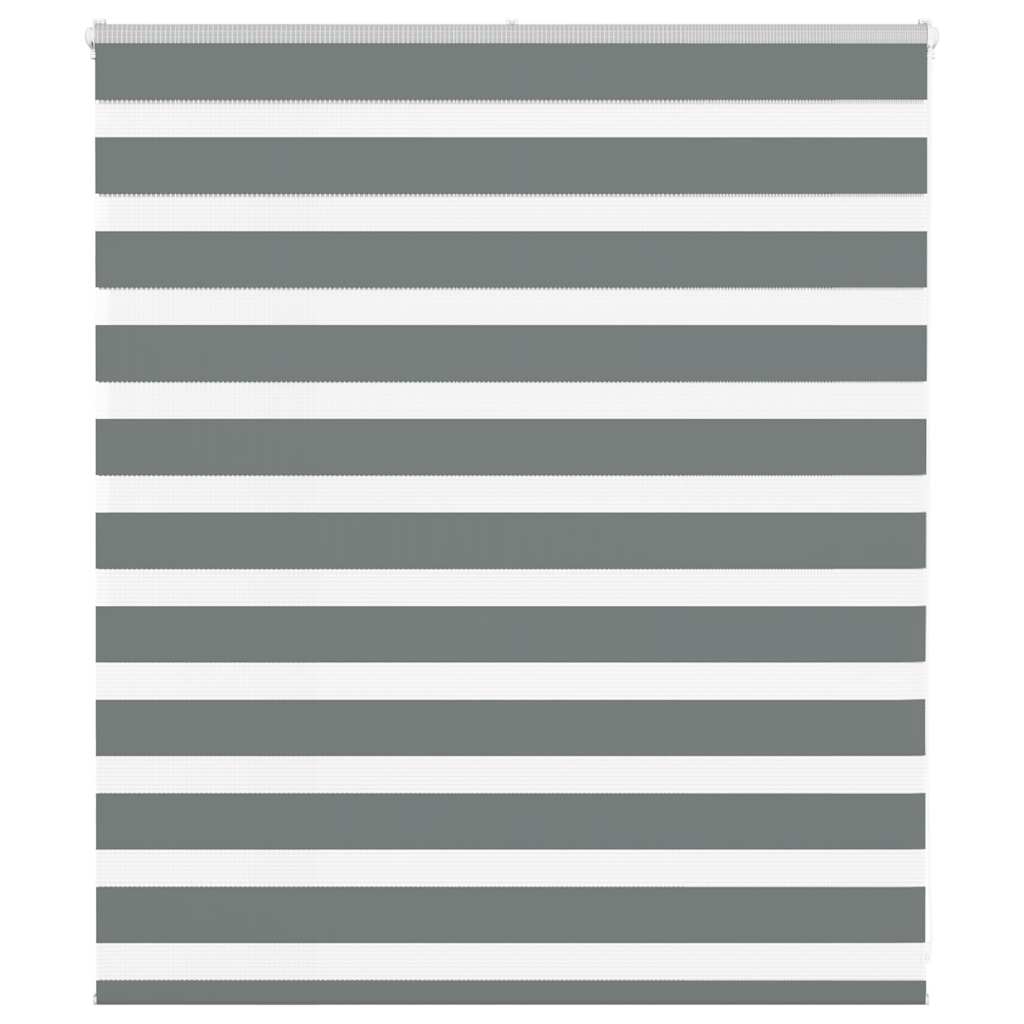 vidaXL Zebra Blind Dark Grey 135x100 cm Fabric Width 130.9 cm Polyester 1