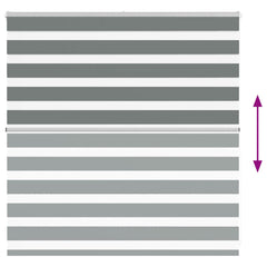 vidaXL Zebra Blind Dark Grey 140x100 cm Fabric Width 135.9 cm Polyester 5