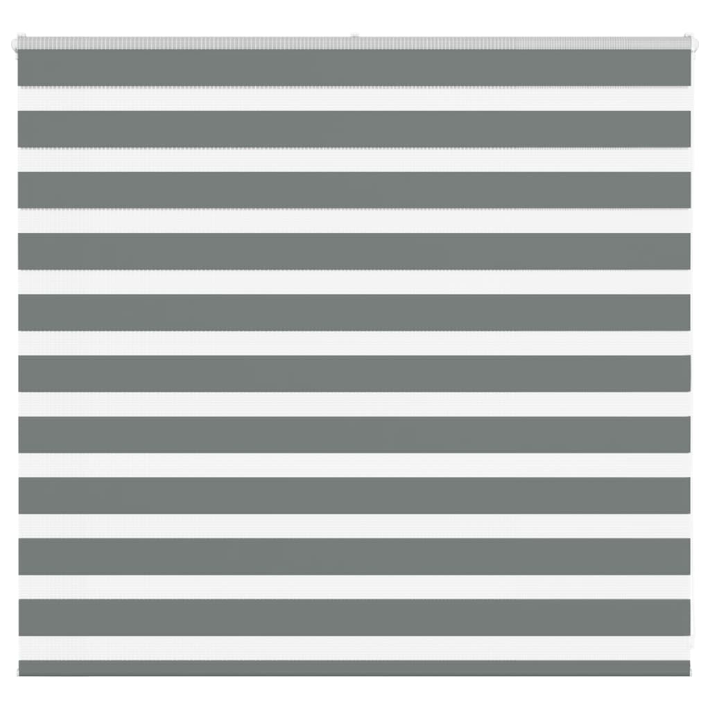 vidaXL Zebra Blind Dark Grey 155x100 cm Fabric Width 150.9 cm Polyester 1