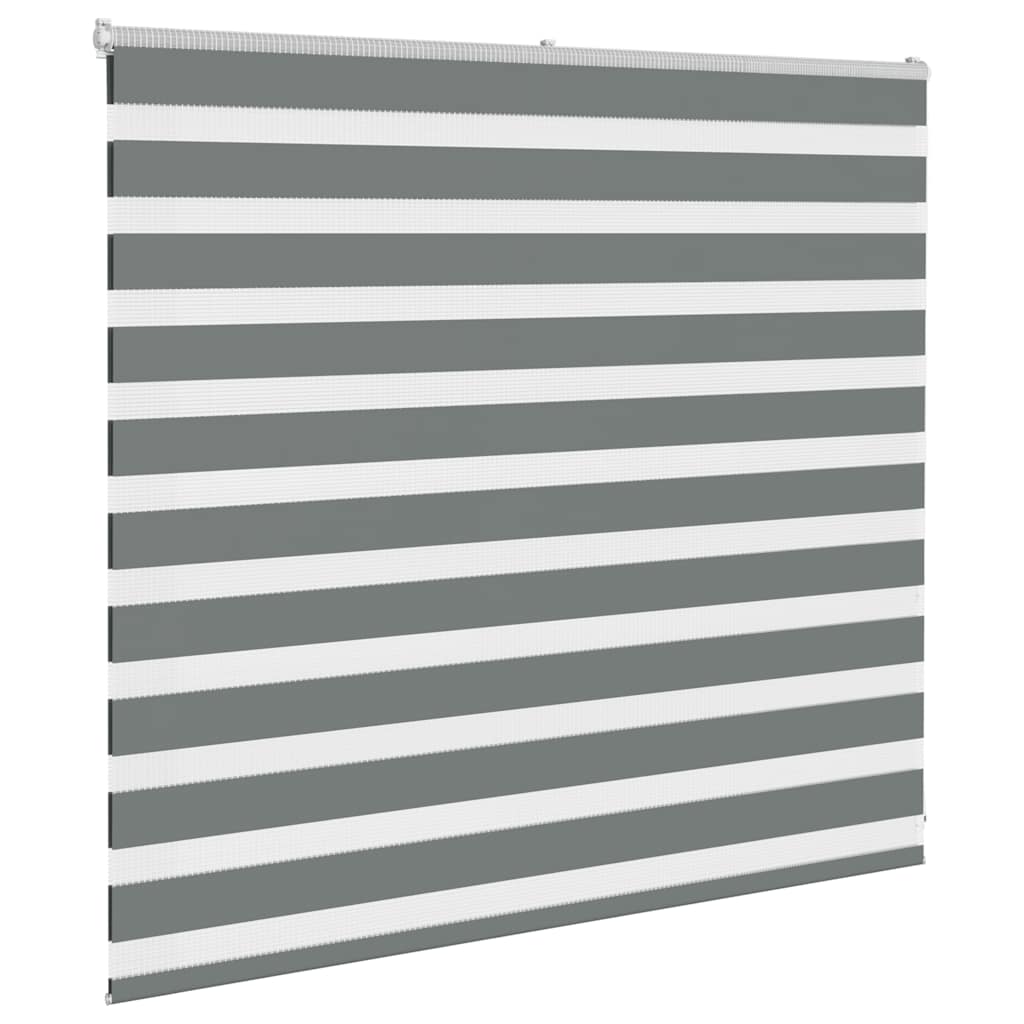 vidaXL Zebra Blind Dark Grey 155x100 cm Fabric Width 150.9 cm Polyester 3