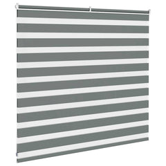 vidaXL Zebra Blind Dark Grey 155x100 cm Fabric Width 150.9 cm Polyester 4