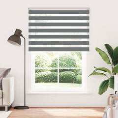 vidaXL Zebra Blind Dark Grey 165x200 cm Fabric Width 160.9 cm Polyester 2