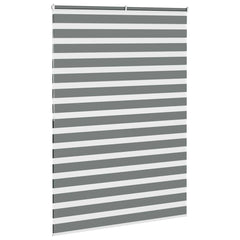 vidaXL Zebra Blind Dark Grey 165x200 cm Fabric Width 160.9 cm Polyester 4