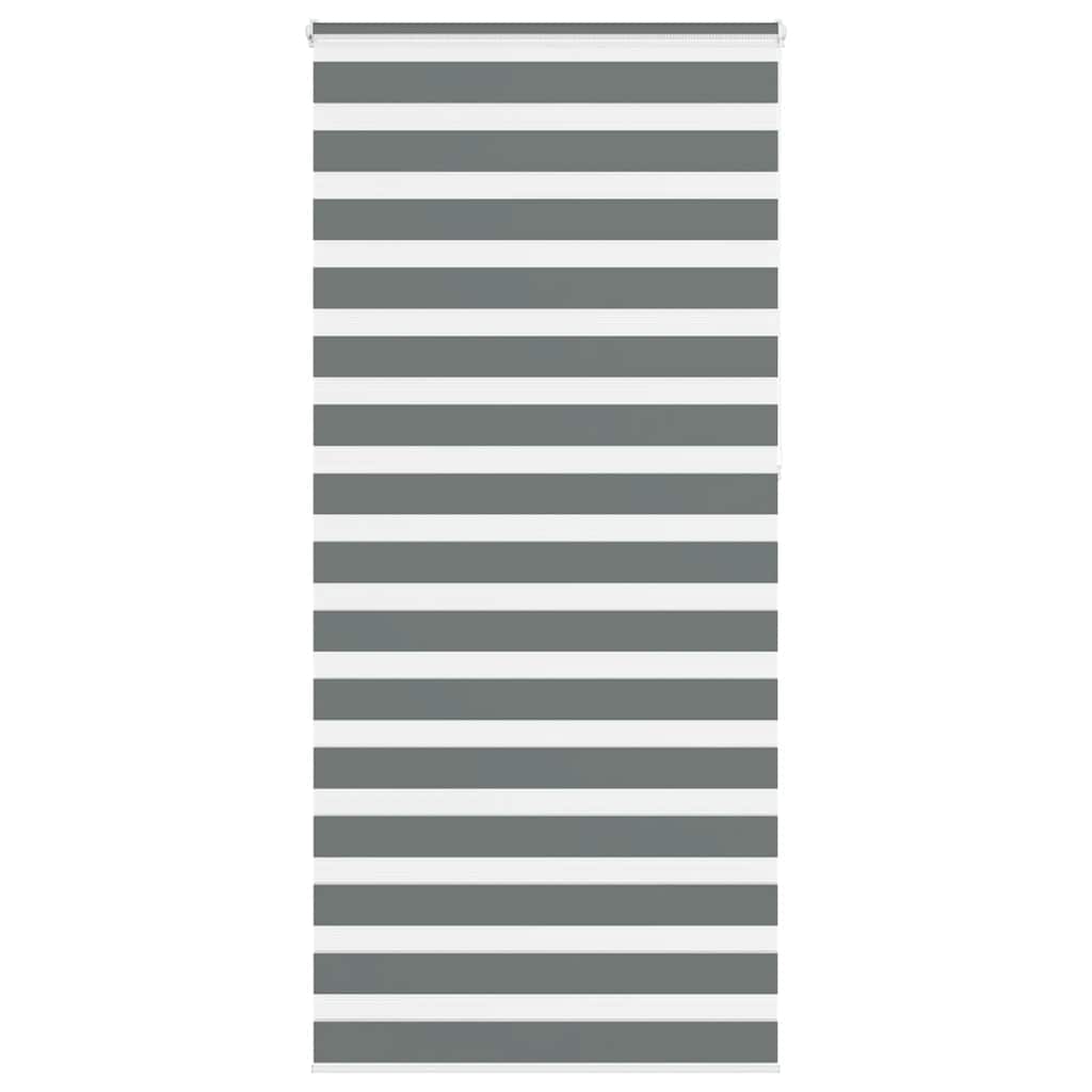 vidaXL Zebra Blind Dark Grey 110x230 cm Fabric Width 105.9 cm Polyester 1