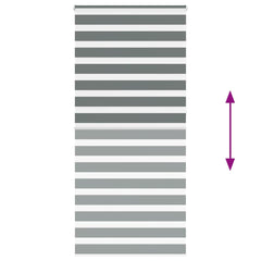 vidaXL Zebra Blind Dark Grey 110x230 cm Fabric Width 105.9 cm Polyester 5