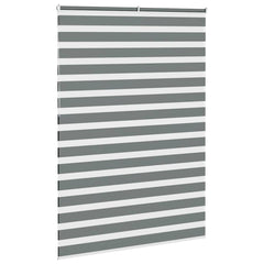 vidaXL Zebra Blind Dark Grey 160x230 cm Fabric Width 155.9 cm Polyester 4