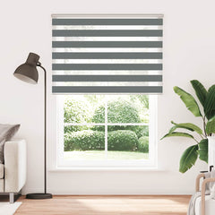 vidaXL Zebra Blind Dark Grey 165x230 cm Fabric Width 160.9 cm Polyester 2