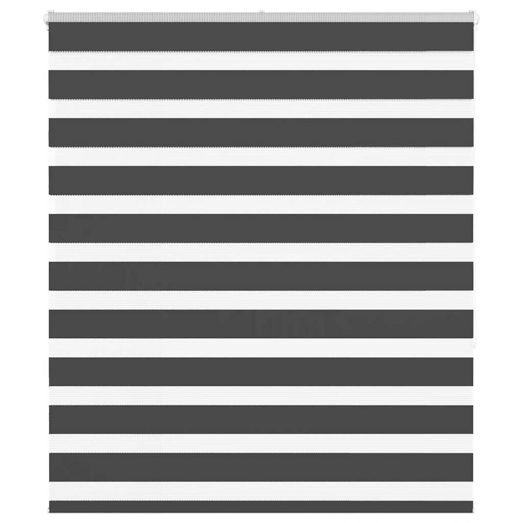 vidaXL Zebra Blind Black 120x150 cm Fabric Width 115.9 cm Polyester 1