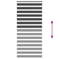 vidaXL Zebra Blind Black 95x230 cm Fabric Width 90.9 cm Polyester 5
