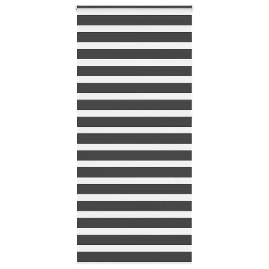 Zebra Blind Fabric Width 35,9 cm Polyester Drop 230 cm Black 40–135 cm 115 cm