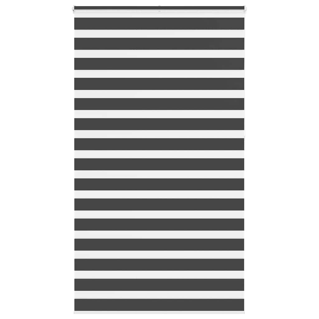 Zebra Blind Fabric Width 35,9 cm Polyester Drop 230 cm Black 40–135 cm 130 cm