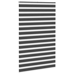 vidaXL Zebra Blind Black 150x230 cm Fabric Width 145.9 cm Polyester 3