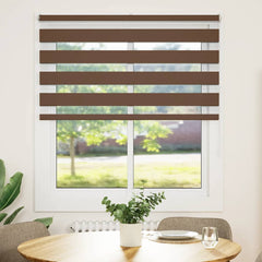 vidaXL Zebra Blind Brown 120x100 cm Fabric Width 115.9 cm Polyester 2