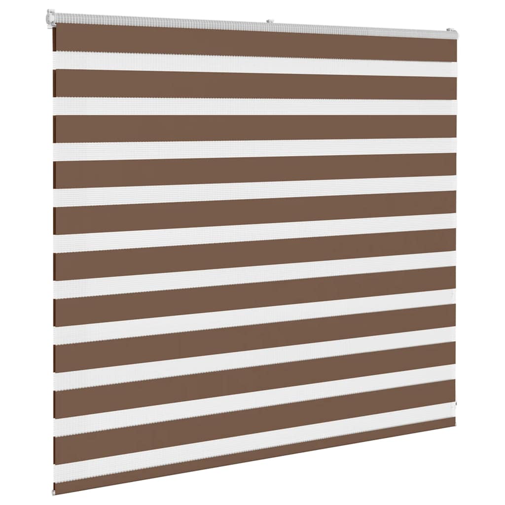 vidaXL Zebra Blind Brown 155x100 cm Fabric Width 150.9 cm Polyester 3