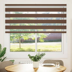 vidaXL Zebra Blind Brown 160x100 cm Fabric Width 155.9 cm Polyester 2