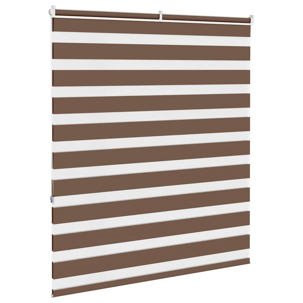 vidaXL Zebra Blind Brown 125x150 cm Fabric Width 120.9 cm Polyester 4