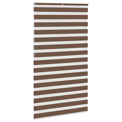 vidaXL Zebra Blind Brown 125x200 cm Fabric Width 120.9 cm Polyester 4