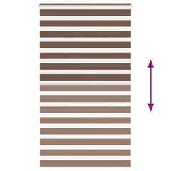 vidaXL Zebra Blind Brown 135x200 cm Fabric Width 130.9 cm Polyester 5
