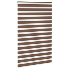 vidaXL Zebra Blind Brown 150x200 cm Fabric Width 145.9 cm Polyester 3