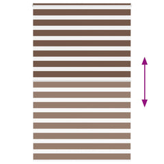 vidaXL Zebra Blind Brown 150x200 cm Fabric Width 145.9 cm Polyester 5
