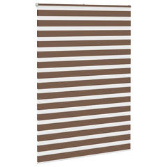 vidaXL Zebra Blind Brown 165x200 cm Fabric Width 160.9 cm Polyester 3