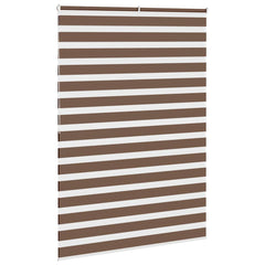 vidaXL Zebra Blind Brown 165x200 cm Fabric Width 160.9 cm Polyester 4