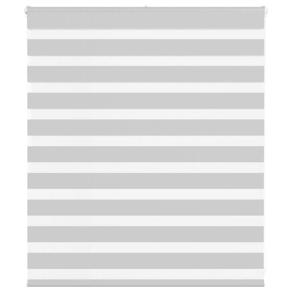 vidaXL Zebra Blind Light Grey 120x100 cm Fabric Width 115.9 cm Polyester 1