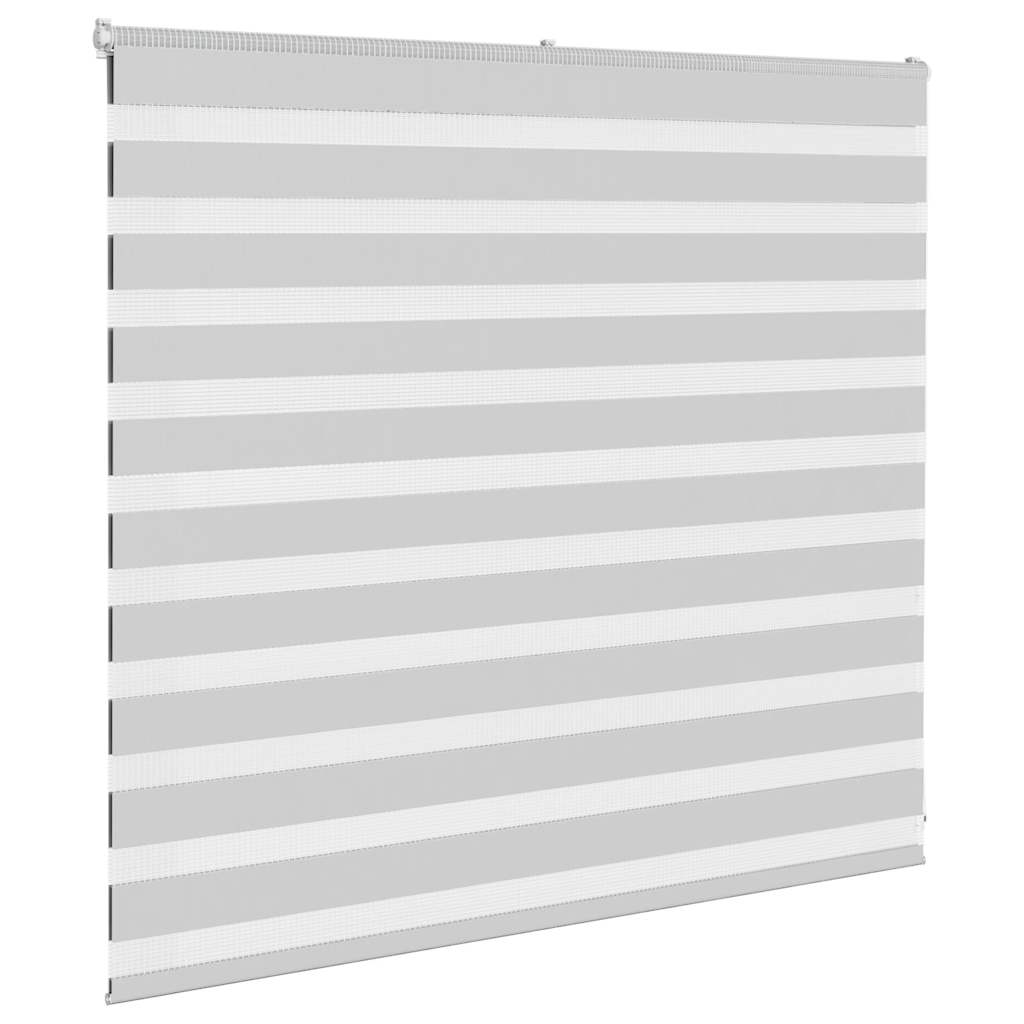 vidaXL Zebra Blind Light Grey 155x100 cm Fabric Width 150.9 cm Polyester 3