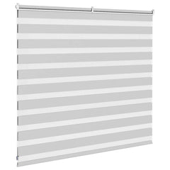 vidaXL Zebra Blind Light Grey 155x100 cm Fabric Width 150.9 cm Polyester 4