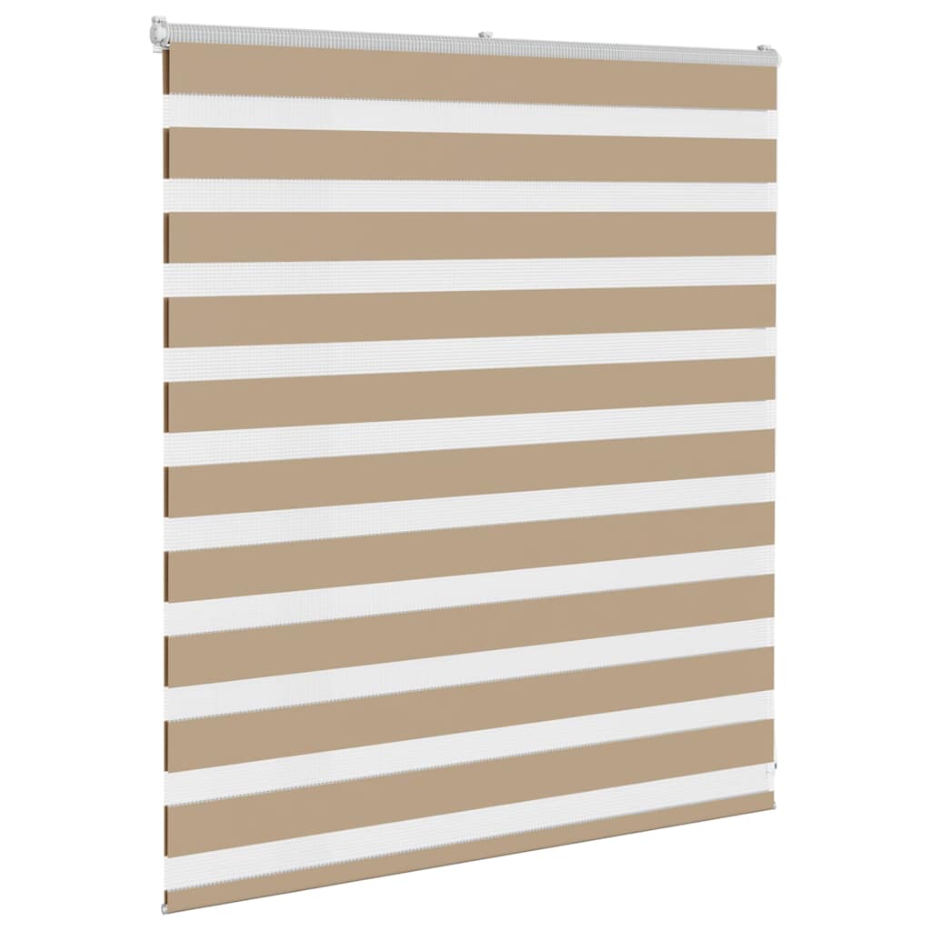 vidaXL Zebra Blind Sand Brown 120x100 cm Fabric Width 115.9 cm Polyester 3