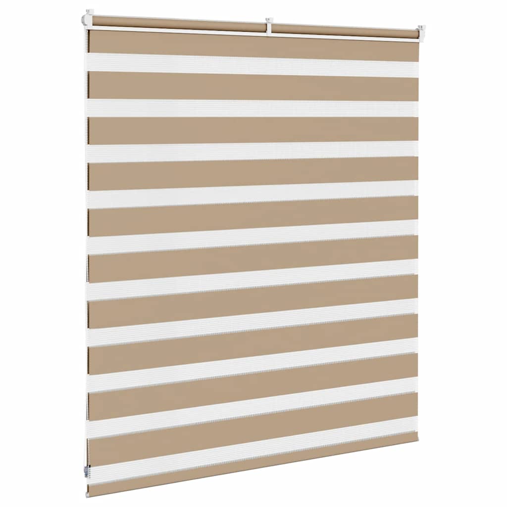 vidaXL Zebra Blind Sand Brown 125x100 cm Fabric Width 120.9 cm Polyester 4