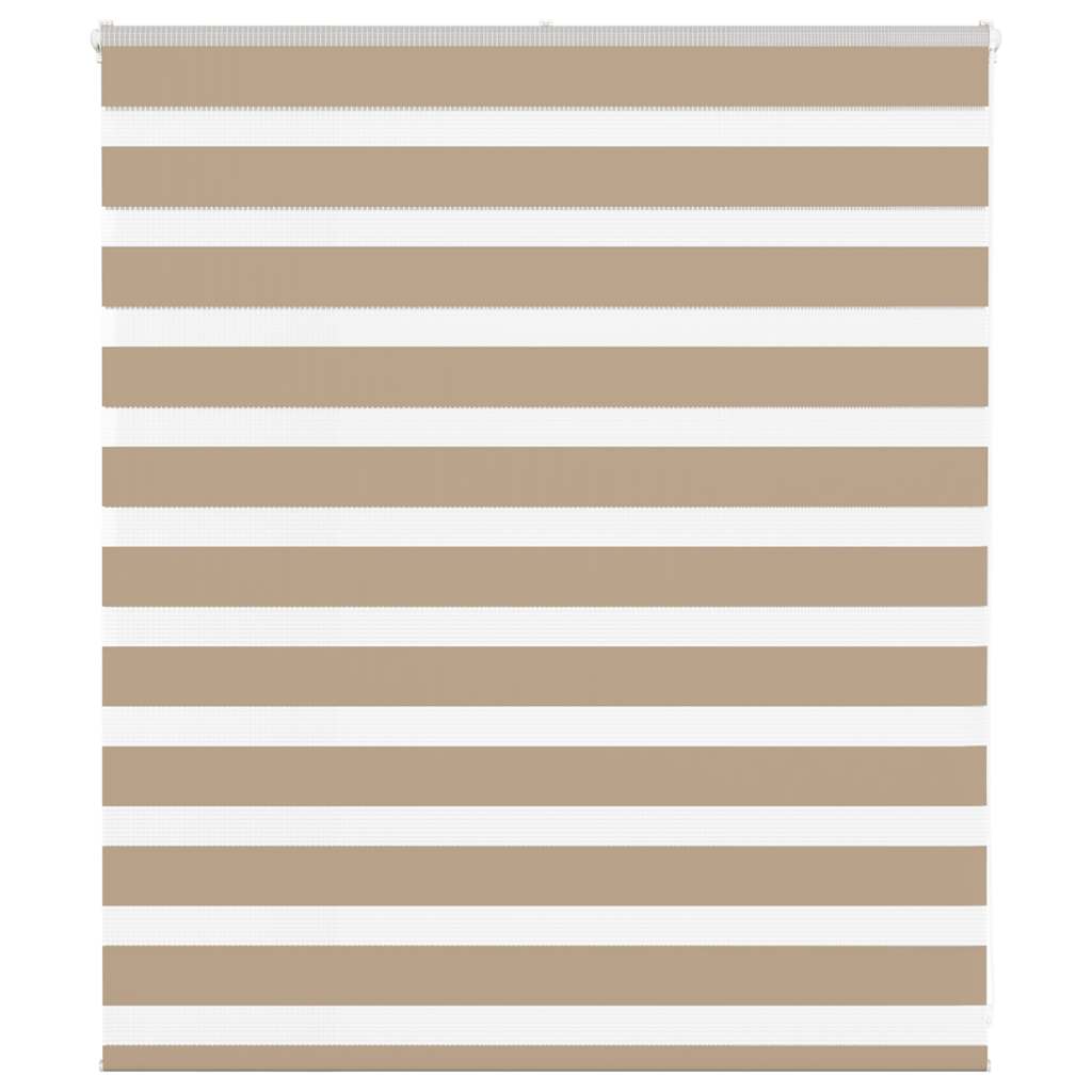 vidaXL Zebra Blind Sand Brown 135x100 cm Fabric Width 130.9 cm Polyester 1