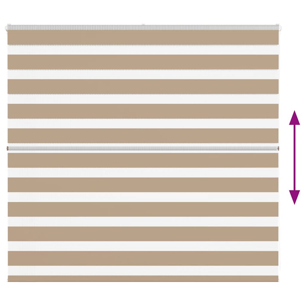vidaXL Zebra Blind Sand Brown 155x100 cm Fabric Width 150.9 cm Polyester 5