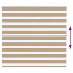 vidaXL Zebra Blind Sand Brown 155x100 cm Fabric Width 150.9 cm Polyester 5