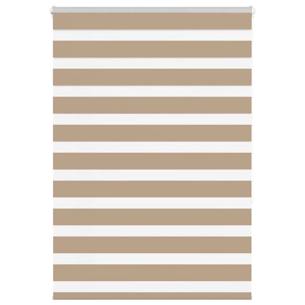 vidaXL Zebra Blind Sand Brown 115x150 cm Fabric Width 110.9 cm Polyester 1