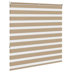vidaXL Zebra Blind Sand Brown 140x150 cm Fabric Width 135.9 cm Polyester 4