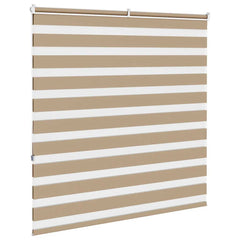 vidaXL Zebra Blind Sand Brown 150x150 cm Fabric Width 145.9 cm Polyester 4