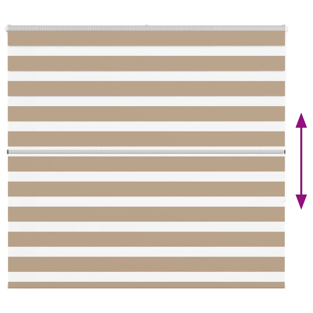 vidaXL Zebra Blind Sand Brown 160x150 cm Fabric Width 155.9 cm Polyester 5