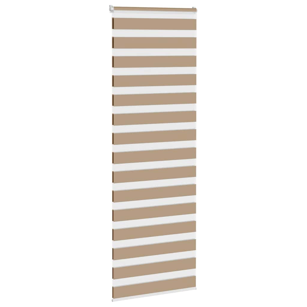 vidaXL Zebra Blind Sand Brown 80x200 cm Fabric Width 75.9 cm Polyester 3