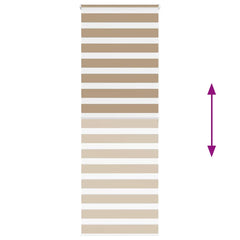 vidaXL Zebra Blind Sand Brown 80x200 cm Fabric Width 75.9 cm Polyester 5