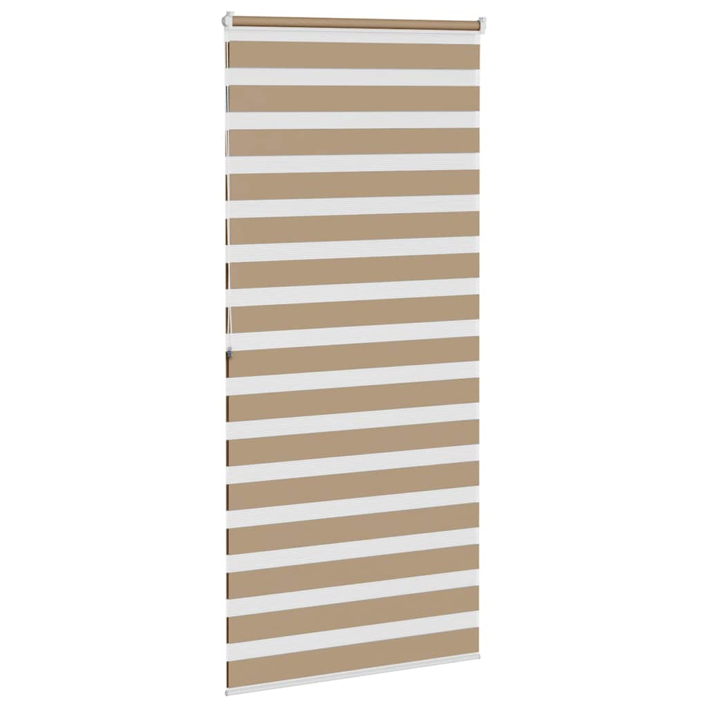 vidaXL Zebra Blind Sand Brown 110x200 cm Fabric Width 105.9 cm Polyester 4