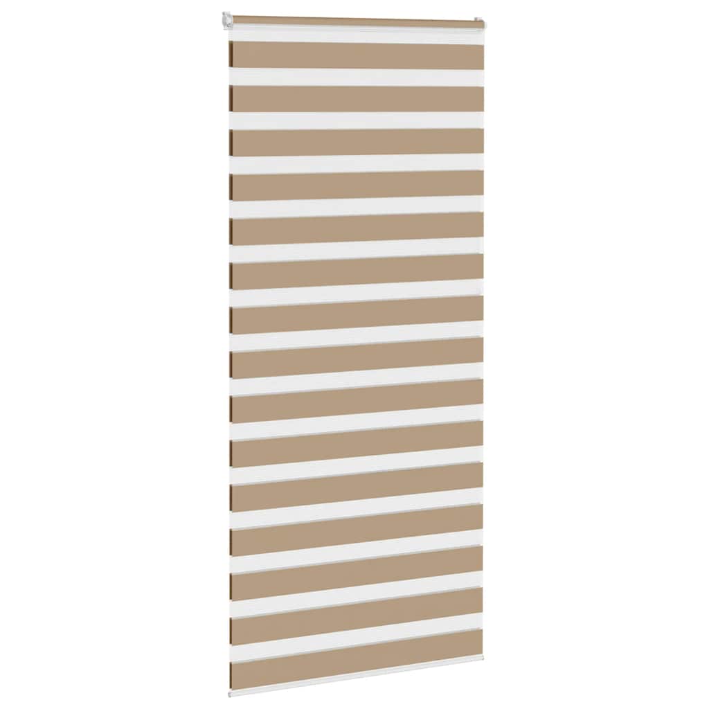 vidaXL Zebra Blind Sand Brown 115x200 cm Fabric Width 110.9 cm Polyester 3