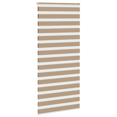 vidaXL Zebra Blind Sand Brown 115x200 cm Fabric Width 110.9 cm Polyester 3