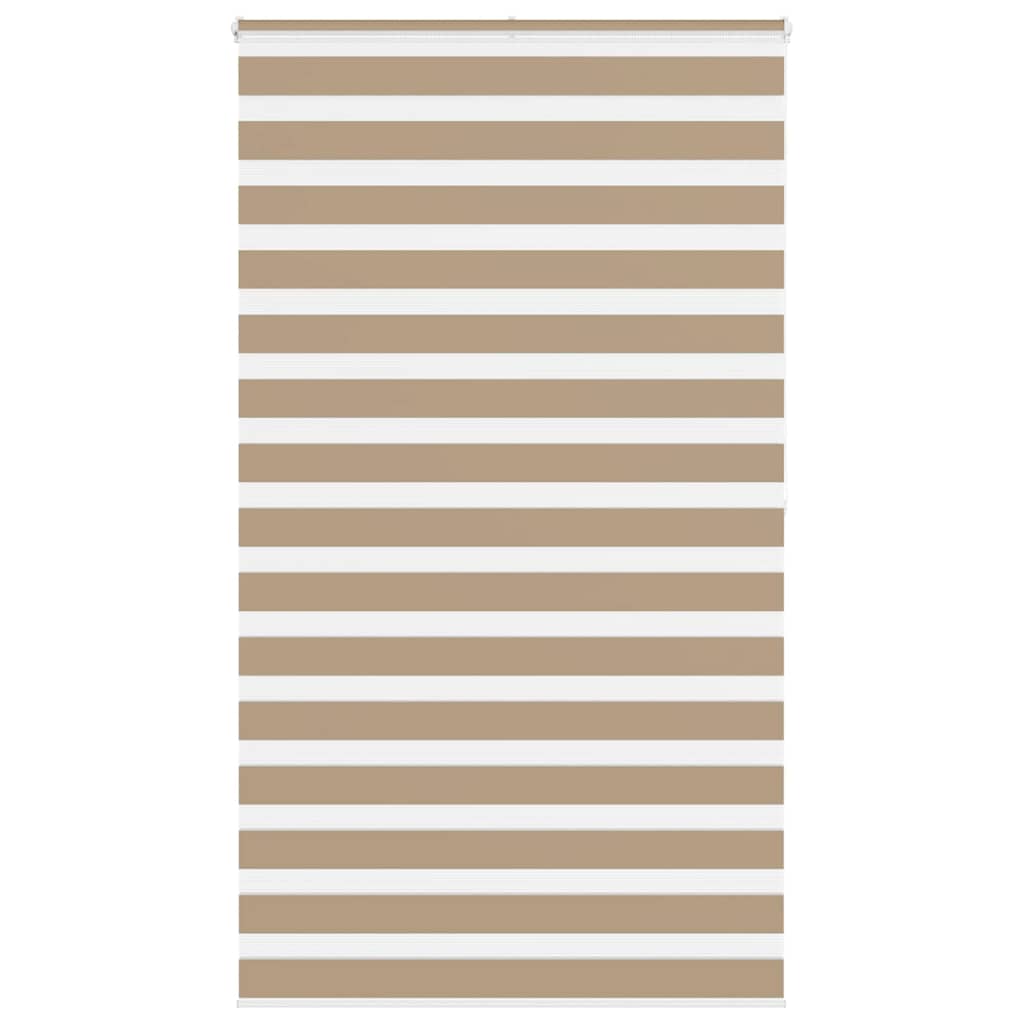 vidaXL Zebra Blind Sand Brown 130x200 cm Fabric Width 125.9 cm Polyester 1