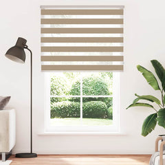 vidaXL Zebra Blind Sand Brown 150x200 cm Fabric Width 145.9 cm Polyester 2
