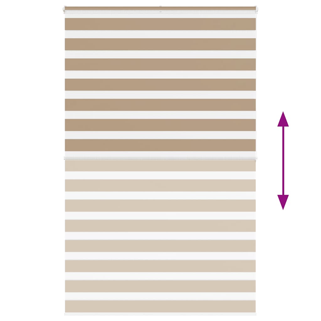 vidaXL Zebra Blind Sand Brown 150x200 cm Fabric Width 145.9 cm Polyester 5