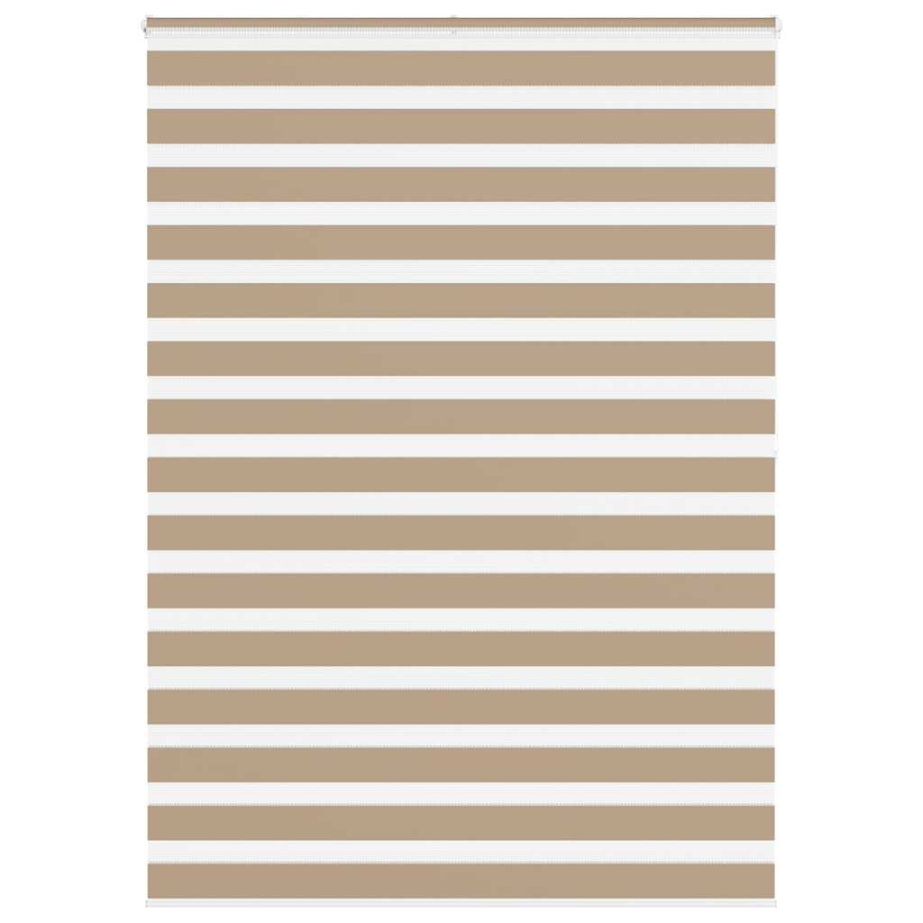 vidaXL Zebra Blind Sand Brown 155x200 cm Fabric Width 150.9 cm Polyester 1